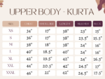 Hemploom Traditional Brown Kurta - size chart