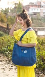 Ethical fashion tote-blue