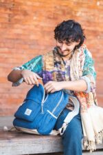 Hemploom Backpack - Blue side look