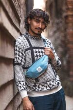 Streetwear arctic blue waist bag