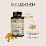 Cannazo India Hemp Seed Oil Softgels 500mg – Omega 3, 6 & 9 + Amino Acids | Plant-Based Fish Oil Alternative for Heart, Brain & Skin Health - Image 4